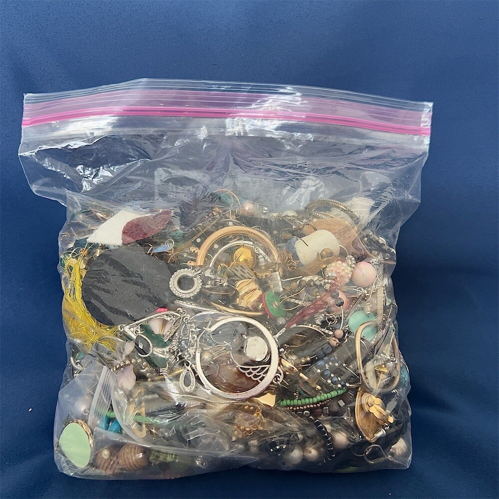 Huge 6+ lb Mixed Jewelry Craft Lot Earrings Beads Charms Chains Findings